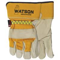 Gants pour cordeur American, Grand, Paume Cuir fleur de vache, Doubleure Coton Les Fournitures Industrielles Méga