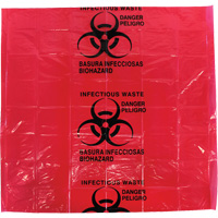 Dynamic Hazardous Waste Bags, Infectious Waste, 24" L x 24" W, 12 microns Les Fournitures Industrielles Méga