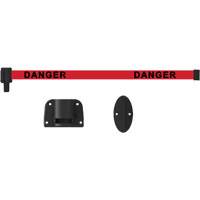 Plus Wall Mount Barrier System, Plastic, Screw Mount, 15', Red Tape Les Fournitures Industrielles Méga