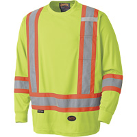 6996 Chandail haute visibilit&eacute; &agrave; manches longues, Polyester, T-petit, Jaune lime haute visibilit&eacute; Les Fournitures Industrielles Méga