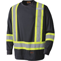 6997 Chandail de s&eacute;curit&eacute; &agrave; manches longues, Polyester, T-petit, Noir Les Fournitures Industrielles Méga