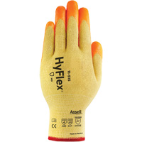 Gants haute visibilit&eacute; r&eacute;sistants aux coupures HyFlex, Taille 6, Calibre 13, Rev&ecirc;tement Mousse de nitrile, Enveloppe en Acier inoxydable/Kevlar/Spandex, ASTM ANSI niveau A5/EN 388 niveau E Les Fournitures Industrielles Méga