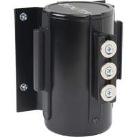 Wall Mount Barrier with Magnetic Tape, Steel, Screw Mount, 12', Black Tape Les Fournitures Industrielles Méga