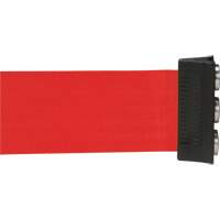 Wall Mount Barrier with Magnetic Tape, Steel, Screw Mount, 12', Red Tape Les Fournitures Industrielles Méga