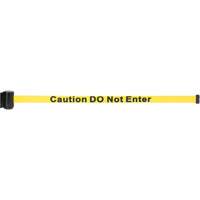 Wall Mount Barrier with Magnetic Tape, Steel, Screw Mount, 7', Yellow Tape Les Fournitures Industrielles Méga