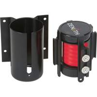 Wall Mount Barrier with Magnetic Tape, Steel, Screw Mount, 7', Red Tape Les Fournitures Industrielles Méga