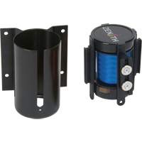 Wall Mount Barrier with Magnetic Tape, Steel, Screw Mount, 7', Blue Tape Les Fournitures Industrielles Méga