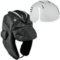 N-Ferno&reg; Zippered Trapper Hat with Bump Cap Insert, Polyurethane/Satin Lining, Medium/Small, Black Les Fournitures Industrielles Méga