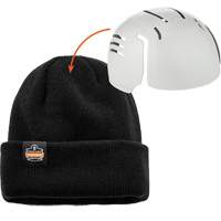 N-Ferno&reg; Zippered Rib Knit Beanie Hat with Bump Cap Insert, One Size, Black Les Fournitures Industrielles Méga