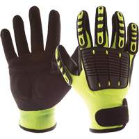 Back Tracker Impact Gloves with Back of Hand Protection, Small, Nitrile Palm, Hook & Loop Cuff Les Fournitures Industrielles Méga