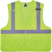 GloWear 8217BA Breakaway Mesh Safety Vest, High Visibility Lime-Yellow, Medium/Small, Polyester Les Fournitures Industrielles Méga