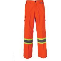 All-Season High Visibility Ventilated Mining Pants, Poly-Cotton, 28, High Visibility Orange Les Fournitures Industrielles Méga