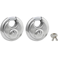 Cadenas &agrave; arceau prot&eacute;g&eacute;, Argent, Cl&eacute;s identiques, Acier inoxydable, Largeur de 2-3/4" Les Fournitures Industrielles Méga