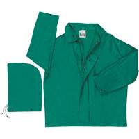 Dominator Limited Flammability Rain Jacket, Polyester/PVC, Large, Green Les Fournitures Industrielles Méga