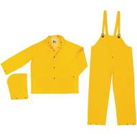 Ensemble imperm&eacute;able de s&eacute;rie classique, Polyester/PVC, Grand, Jaune Les Fournitures Industrielles Méga