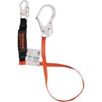 Titan Shock-Absorbing Lanyard, 6', Locking Rebar Hook Center, Locking Snap Hook Leg Ends, Polyester Les Fournitures Industrielles Méga