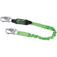 Miller&reg; StretchStop&reg; Shock-Absorbing Lanyard, 6', Locking Snap Hook Center, Locking Snap Hook Leg Ends, Polyester Les Fournitures Industrielles Méga