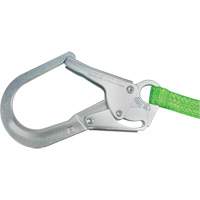 Miller&reg; HP Shock-Absorbing Lanyard, 4', Locking Rebar Hook Center, Locking Snap Hook Leg Ends, Polyester Les Fournitures Industrielles Méga