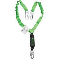 Miller&reg; StretchStop&reg; Shock-Absorbing Lanyard, 6', Locking Snap Hook Center, Locking Snap Hook Leg Ends, Polyester Les Fournitures Industrielles Méga