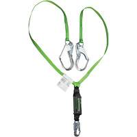 Miller&reg; HP Shock-Absorbing Lanyard, 6', Locking Rebar Hook Center, Locking Snap Hook Leg Ends, Polyester Les Fournitures Industrielles Méga