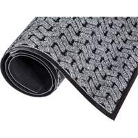 Tire-Track Performance Entrance Mats, Wiper/Scraper, 4' x 8' x 3/8", Grey Les Fournitures Industrielles Méga