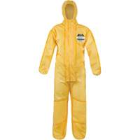 ChemMax&reg; 1 Coveralls, Polyethylene/Polypropylene, 4X-Large, Yellow Les Fournitures Industrielles Méga