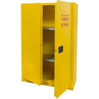 Armoire pour produits inflammables, 45 gal., 2 Porte(s), 43" La x 65" h x 18" p Les Fournitures Industrielles Méga