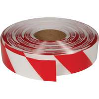 Ruban de marquage tr&egrave;s r&eacute;sistant pour plancher ArmorStripe, 2" x 100', PVC, Rouge et blanc Les Fournitures Industrielles Méga
