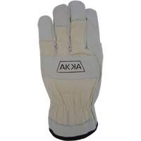 Gants de conducteur &agrave; dos en coton, Grand, Paume en Cuir fleur de ch&egrave;vre Les Fournitures Industrielles Méga