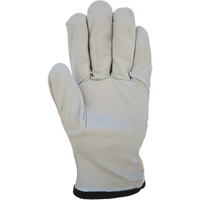 Gants de conducteur &agrave; dos en coton, Grand, Paume en Cuir fleur de ch&egrave;vre Les Fournitures Industrielles Méga