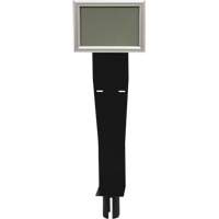 Sign & Dispenser Holder for Crowd Control Post, Black Les Fournitures Industrielles Méga