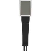 Sign & Dispenser Holder for Crowd Control Post, Black Les Fournitures Industrielles Méga