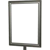 Porte-enseigne vertical robuste pour montant classique, Chrome satin&eacute; Les Fournitures Industrielles Méga