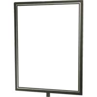 Porte-enseigne vertical robuste pour montant classique, Chrome satin&eacute; Les Fournitures Industrielles Méga