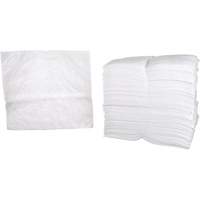 Feuilles absorbantes p&eacute;trochimiques, Huile seulement, 19" x 17", 38,7 gal. d'absorption Les Fournitures Industrielles Méga