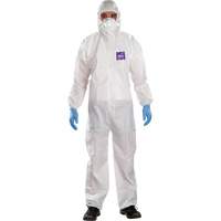 Alphatec Microchem Coveralls with Collar, Large, White, SMS Les Fournitures Industrielles Méga