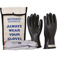 Ensemble de gants en caoutchouc pour l'&eacute;lectricit&eacute; de classe 0, 10, 11" lo, 20 cal/cm², NFPA 70E Les Fournitures Industrielles Méga