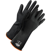 Deny Chemical Resistant Gloves, Size 9, 12" L, Rubber Latex, Flock-Lined Inner Lining, Winter Weight Les Fournitures Industrielles Méga