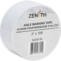 Aisle Marking Tape, 2" x 108', PVC, White Les Fournitures Industrielles Méga