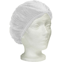 Ronco Care Pleated Bouffant Cap, Polypropylene, 24", White Les Fournitures Industrielles Méga