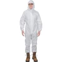 Premium Hooded Coveralls, Small, White, Microporous Les Fournitures Industrielles Méga