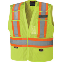 6933 High-Visibility Drop Shoulder Safety Tear-Away Vest, High Visibility Lime-Yellow, Medium/Small, Polyester Les Fournitures Industrielles Méga