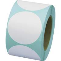 Pastilles de marquage color&eacute;es, Cercle, 3" lo x 3" la, Blanc, Vinyle Les Fournitures Industrielles Méga
