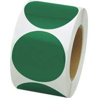 Pastilles de marquage color&eacute;es, Cercle, 3" lo x 3" la, Vert, Vinyle Les Fournitures Industrielles Méga