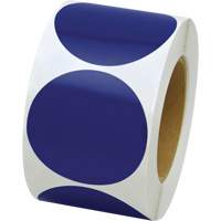 Pastilles de marquage color&eacute;es, Cercle, 3" lo x 3" la, Bleu, Vinyle Les Fournitures Industrielles Méga