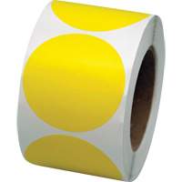 Pastilles de marquage color&eacute;es, Cercle, 3" lo x 3" la, Jaune, Vinyle Les Fournitures Industrielles Méga