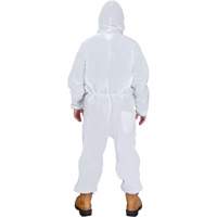 Hooded Coveralls, Medium, White, SMS Les Fournitures Industrielles Méga