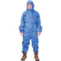Hooded Coveralls, Medium, Blue, SMS Les Fournitures Industrielles Méga