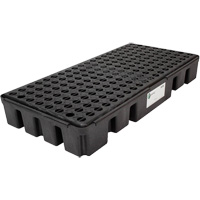 Palette de confinement des d&eacute;versements &agrave; profil bas Black Diamond, Capacit&eacute; de d&eacute;versement 25.5 gal. US, 49" x 24" x 6,5" Les Fournitures Industrielles Méga