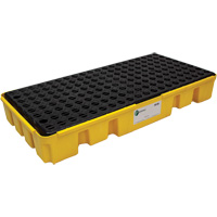 Palette &agrave; profil bas pour contr&ocirc;le des d&eacute;versements, Capacit&eacute; de d&eacute;versement 25.5 gal. US, 49" x 24" x 6,5" Les Fournitures Industrielles Méga